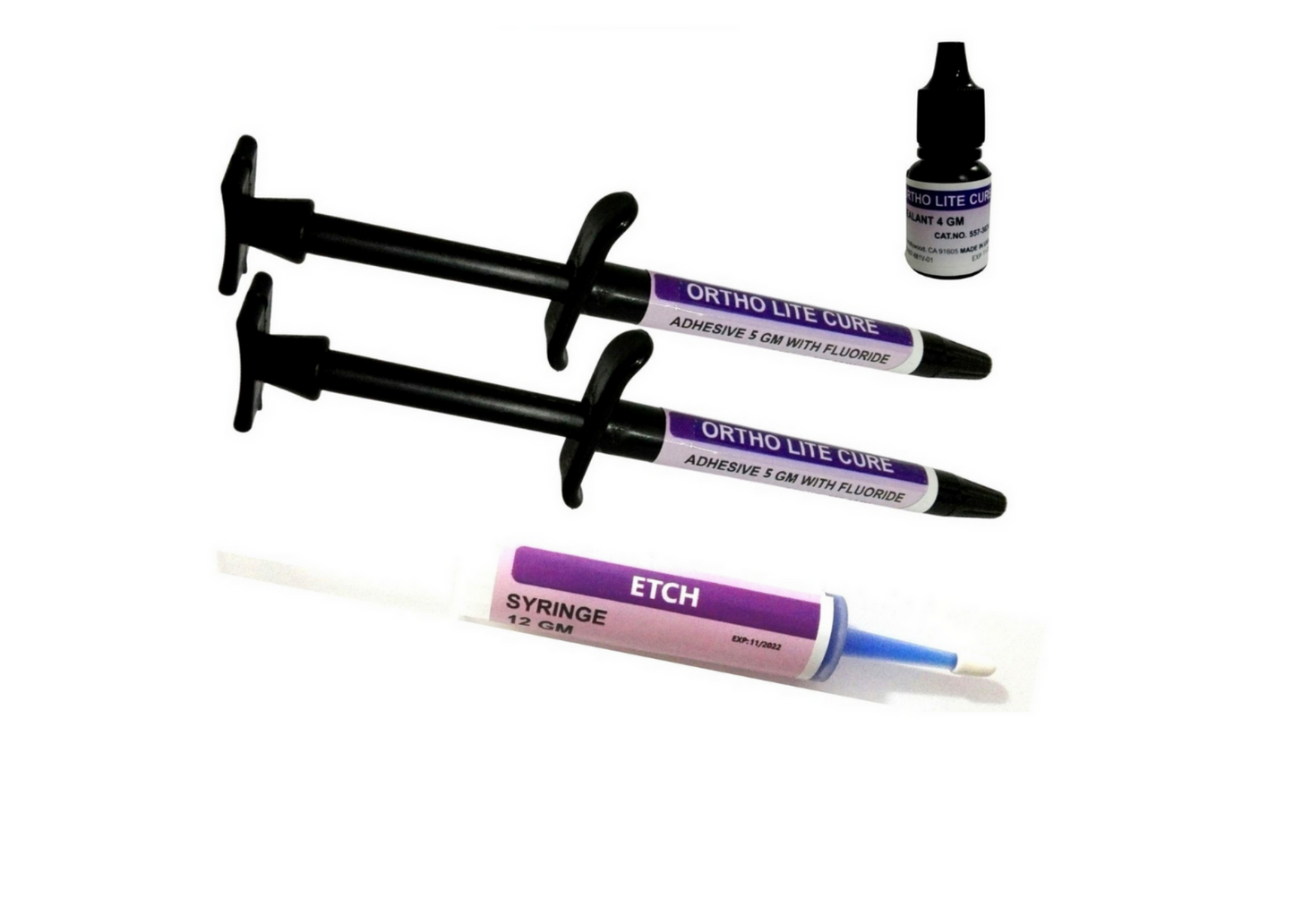 Dental bracket adhesive , orthodontic Light/Cure Orthodontic adhesive One step kit 10 gm