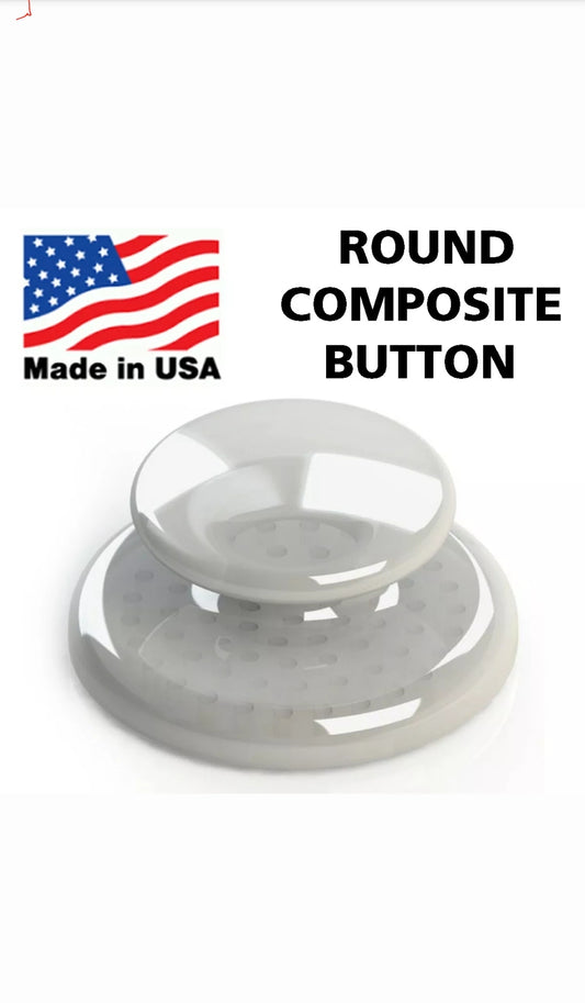 Dental Orthodontic Composite Ceramic Lingual Button Bondable Round Base - 10 PCS